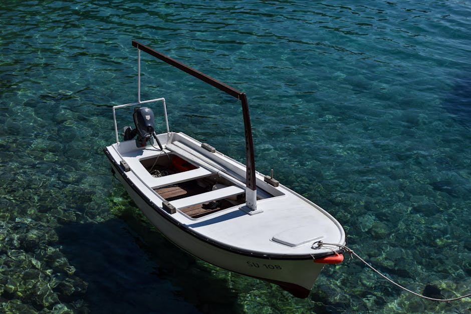 Small Boat on Transparent Water